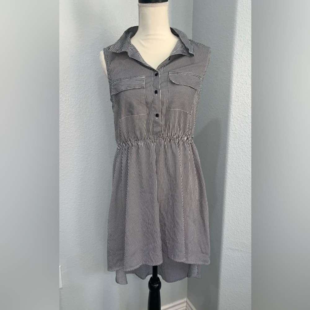 TRUTH Black Stripe Long Dress‎ Size S